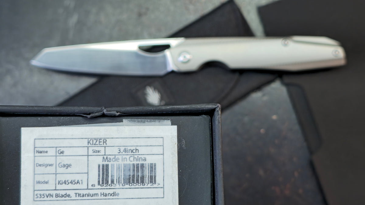 Kizer Ge (Genie) Titanium Handle CPM S35VN Blade