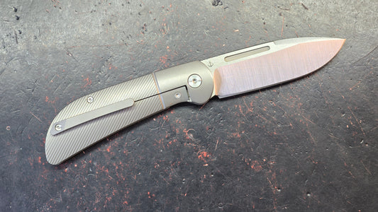 TuyaKnife Calico Jack Titanium Handle M390 Blade