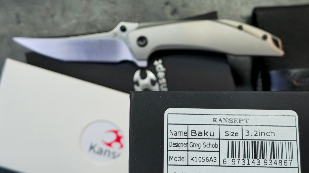 KANSEPT Baku Plain Titanium Handle CPM-S35VN Blade