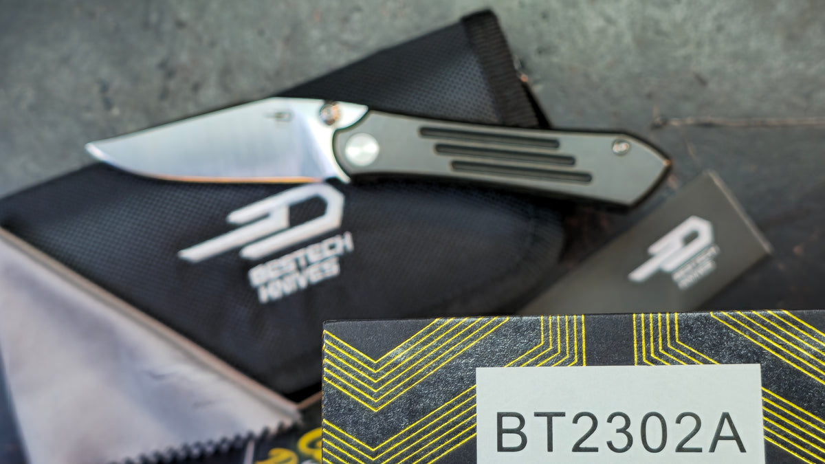 Bestech Icarus Black/Bronze SW Titanium Handle M390 Blade