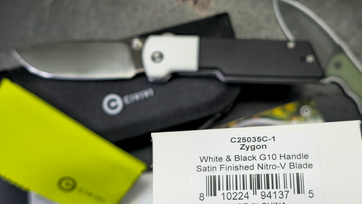 Civivi Zygon White/Black G-10 Handle Nitro-V Blade