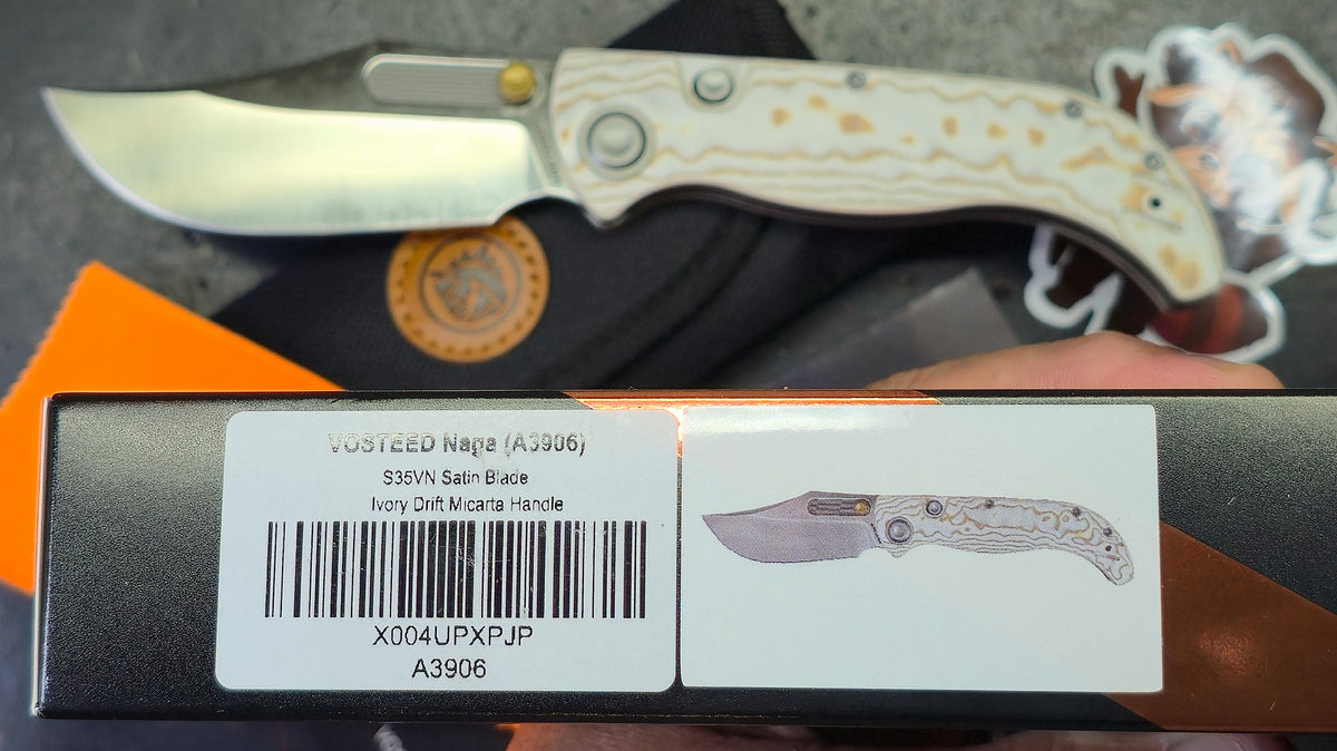 Vosteed Naga Button Liner Lock Micarta Handle S35VN Blade