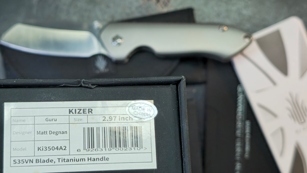 Kizer Guru Titanium Handle S35VN Blade