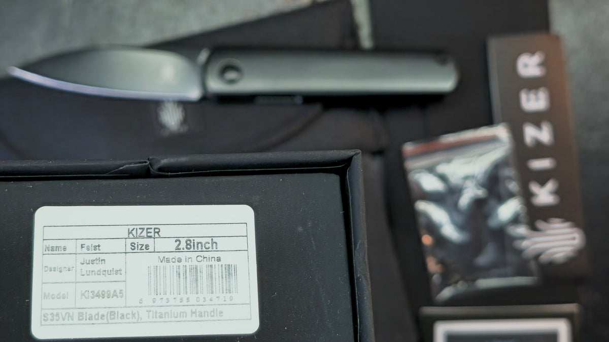 Kizer Feist Titanium Handle S35VN Blade
