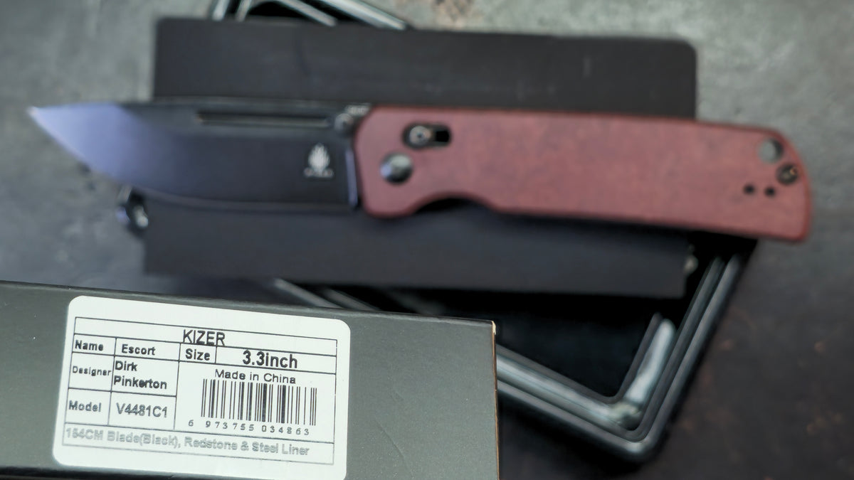 Kizer Escort Richlite Handle 154CM Blade