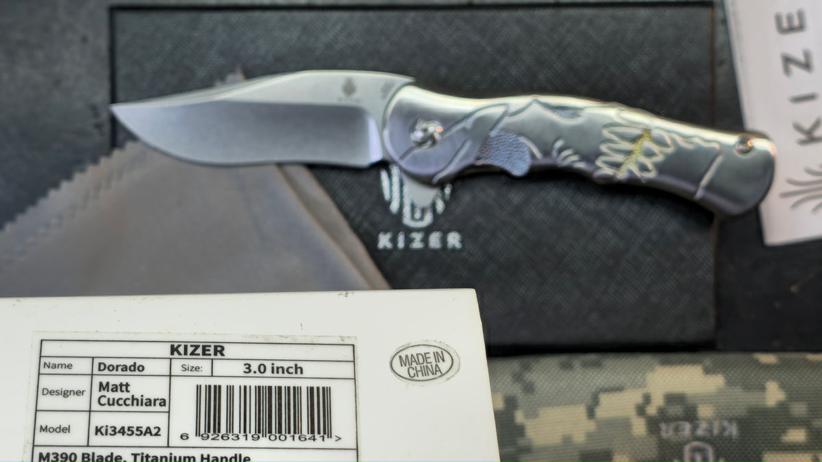 Kizer Dorado (Skully) Titanium Handle S35VN Blade