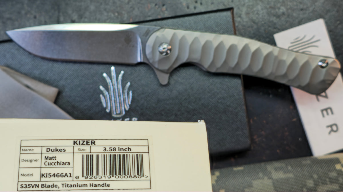Kizer Dukes Titanium Handle S35VN Blade