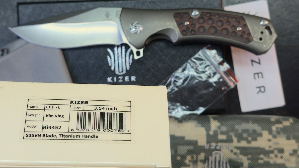 Kizer I.F.T. - L Titanium G10 Handle S35VN Blade