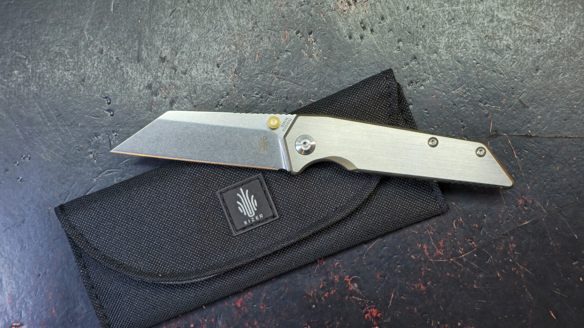 Kizer Fire Ant Titanium Handle S35VN Blade