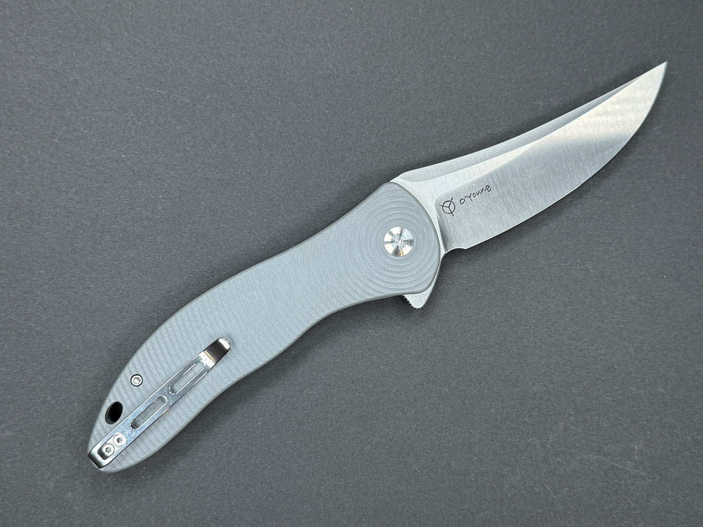 CIVIVI Synergy4 (C21018A-2) Folding, Liner Lock , Nitro-V, Satin, Trailing Point, Plain Edge, Flat Grind, Handle: G10/Gray, (NEW - OPEN BOX)