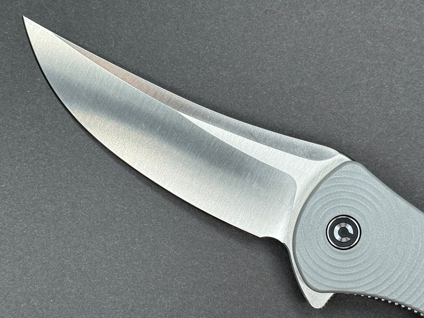 CIVIVI Synergy4 (C21018A-2) Folding, Liner Lock , Nitro-V, Satin, Trailing Point, Plain Edge, Flat Grind, Handle: G10/Gray, (NEW - OPEN BOX)