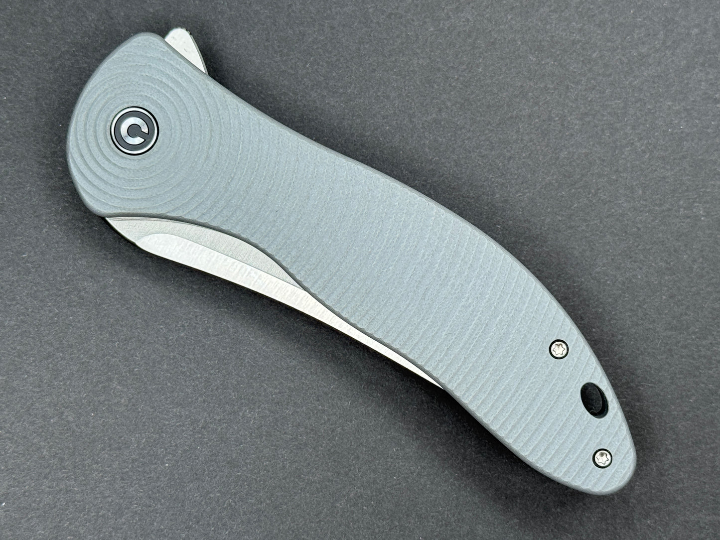 CIVIVI Synergy4 (C21018A-2) Folding, Liner Lock , Nitro-V, Satin, Trailing Point, Plain Edge, Flat Grind, Handle: G10/Gray, (NEW - OPEN BOX)
