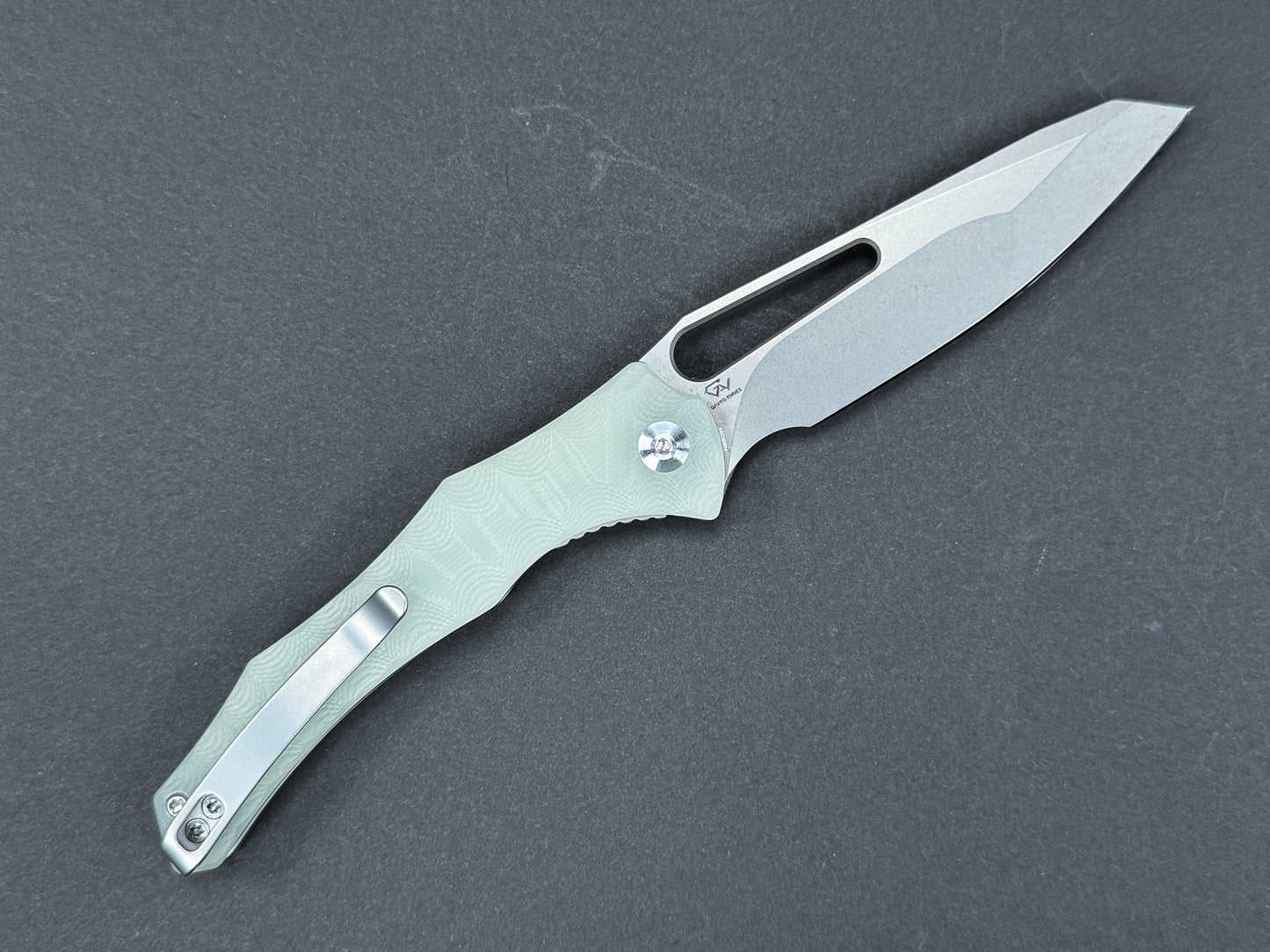 CIVIVI Spiny Dogfish (C22006-2) Folding, Liner Lock , 14C28N, Satin, Wharncliff, Plain Edge, Flat Grind, Handle: G10/Jade, (NEW - OPEN BOX)