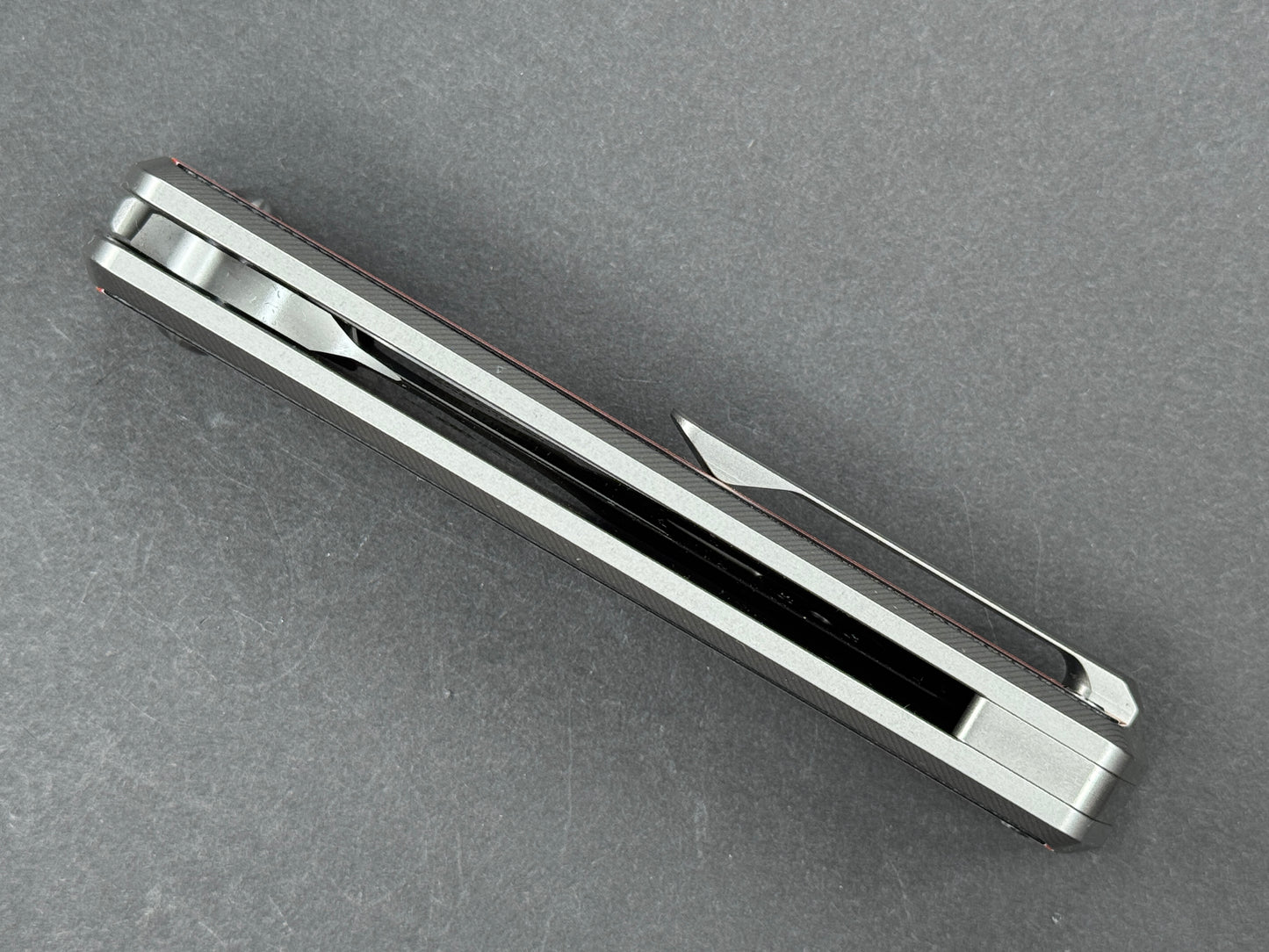 TWOSUN TS436 Folding, Liner Lock, K110, Satin, Tanto, Plain Edge, Compound Bevel, Handle: Tittanium/ G10/Multi-color, (NEW - OPEN BOX)