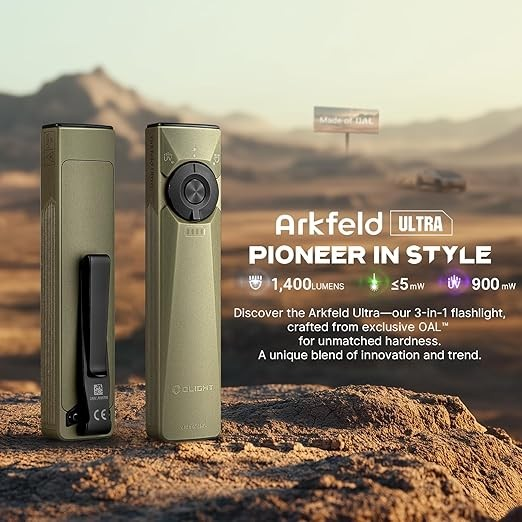 Arkfeld Ultra 3-in-1 EDC Flashlight with O-aluminum Material (NEW) MUST SELECT UPS SHIPPING AT CHECKOUT
