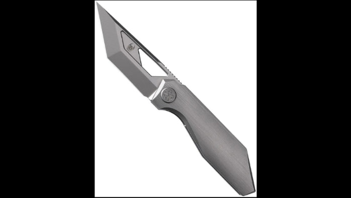 Cavol Shimo Framelock Gray Titanium Handle M390 Blade