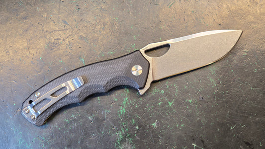 QSP Gorilla Liner Lock Black Micarta Handle 14C28N (DISCOUNT IN CART)