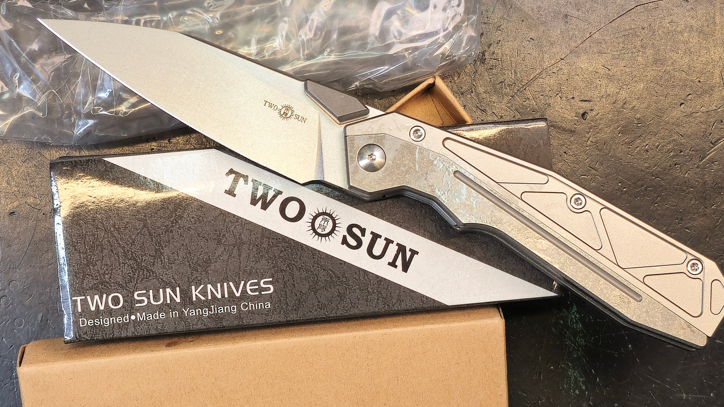 TwoSun TS452 Titanium Handle 14c28n Steel (NIB-CLOSEOUT)