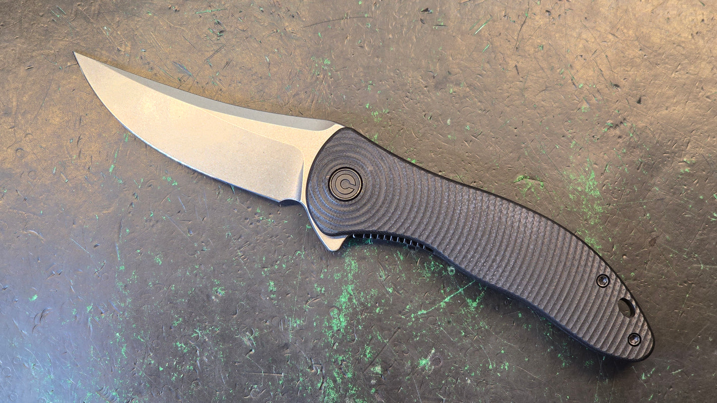 Civivi Synergy3 Black G10 Handle Nitro-V Trailing Point Plain Edge Stonewash (CLOSEOUT)