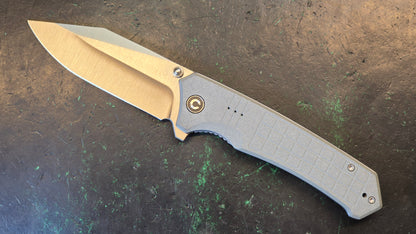 Civivi Tacticorix Gray Shredded G10 Handle Nitro-V Plain Edge Satin Finish (CLOSEOUT - OPEN BOX)