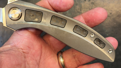 TwoSun TS306 Titanium-Carbon Fiber Handle M390 Blade
