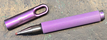 TWOSUN PEN42-Purple MINI TACTICAL LOCK KEY RING PEN TITANIUM BODY BLACK INK (NIB - CLOSEOUT)