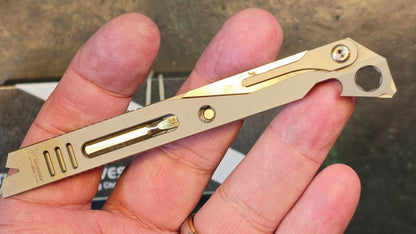 TwoSun EDC21 Sand Multitool Pry-Bar Screwdriver Gray Titanium Body (NEW)
