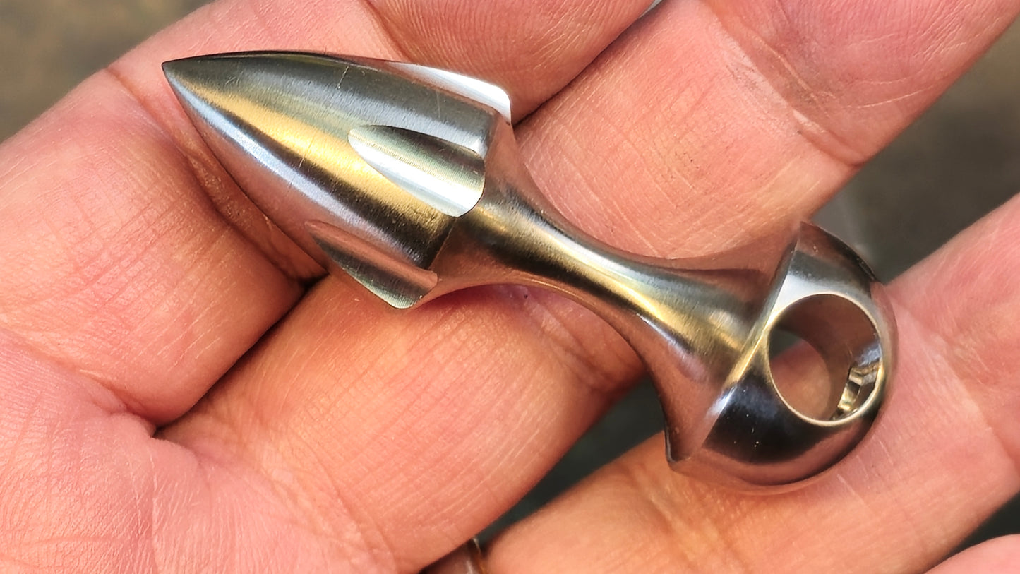 TwoSun EDC07 UP Self Defense Tool Titanium-With Grooves