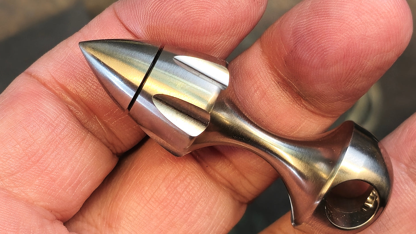 TwoSun EDC07 UP Self Defense Tool Titanium-With Grooves