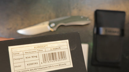 Kansept Mini Accipiter OD Micarta Handle S35VN (OPEN BOX - CLOSEOUT)