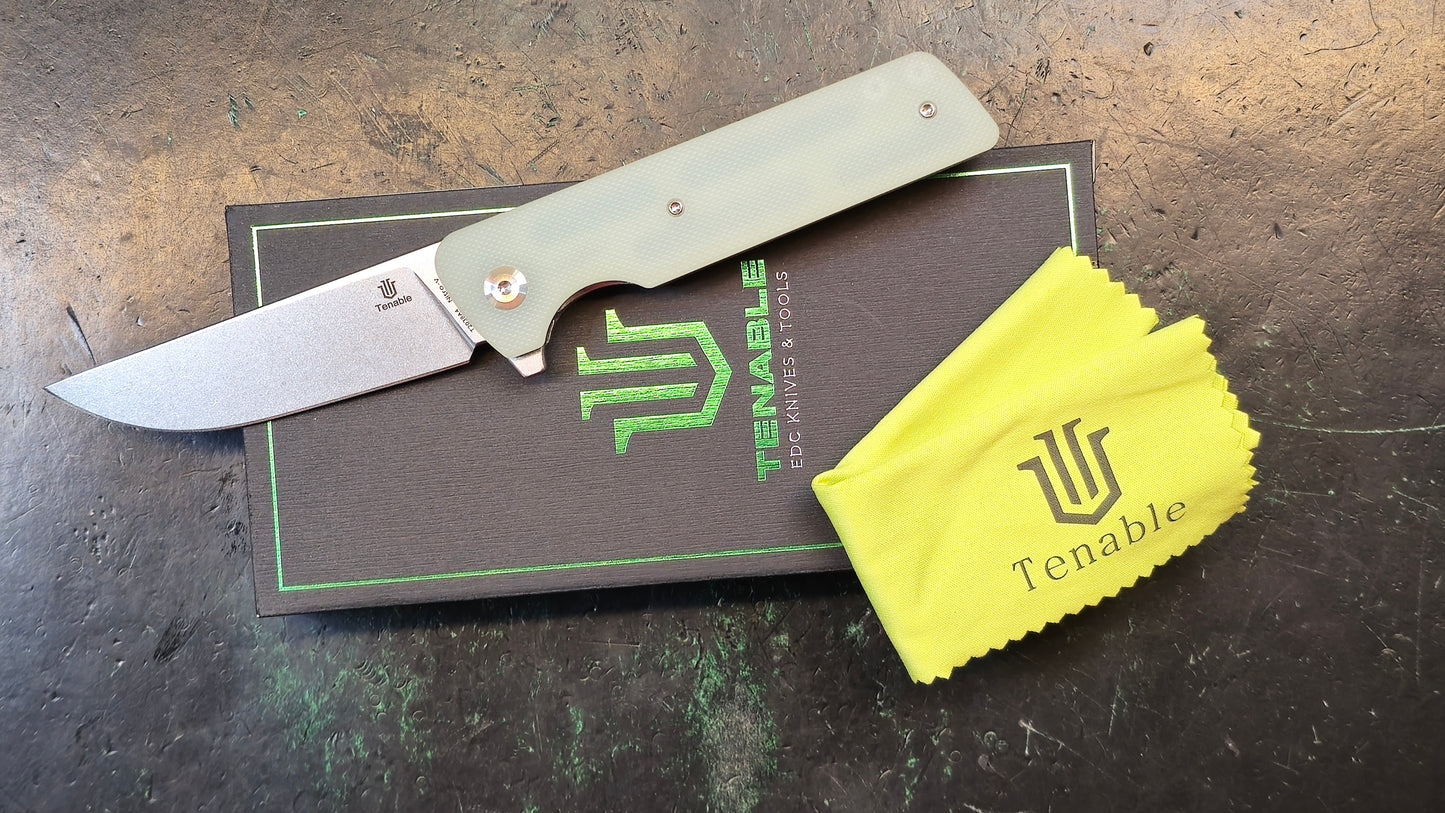 Tenable Anomaly Jade G10 Nitro-V Plain Edge Stonewash Finish (CLOSEOUT - OPENBOX)