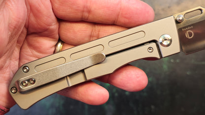 Kansept Reedus Gray Titanium S35VN Plain Edge Satin Finish (CLOSEOUT - OPEN BOX)