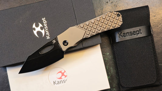 KANSEPT Loki Bronzed Anodized Titanium Frag Pattern Handle 2.99'' CPM S35VN (NEW - NIB)