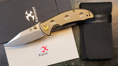 KANSEPT Rei Orange Peel Bronze Anodized Titanium 3.3" CPM 20CV (NEW)