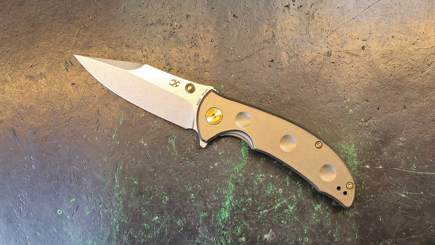 KANSEPT Rei Orange Peel Bronze Anodized Titanium 3.3" CPM 20CV (NEW)