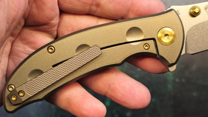 KANSEPT Rei Orange Peel Bronze Anodized Titanium 3.3" CPM 20CV (NEW)