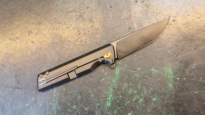 Kansept Anomaly Black Stonewash Titanium Handle S35VN (NEW - OPEN BOX)