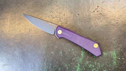Real Steel Valore Purple G10 Handle Blackwash Nitro-V (NEW - OPEN BOX)