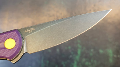 Real Steel Valore Purple G10 Handle Blackwash Nitro-V (NEW - OPEN BOX)