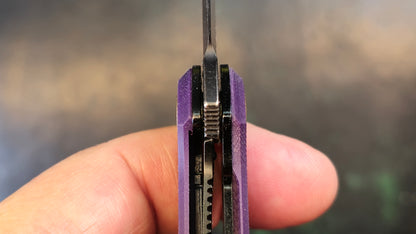 Real Steel Valore Purple G10 Handle Blackwash Nitro-V (NEW - OPEN BOX)