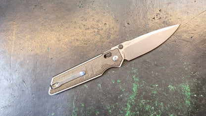 Real Steel Sacra Slide Lock Natural Micarta K110 (New - OPEN BOX)
