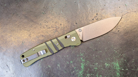 QSP Ripley Glyde Lock Green/Black G10 Handle 14C28N (DISCOUNT IN CART)