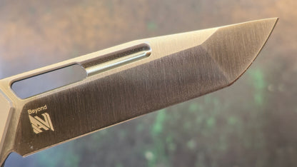 Kizer Beyond Tanto Folding Knife Frame Lock S35VN Blade Titanium Handle (NEW - OPEN BOX)