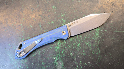 TWOSUN TS495 Blue Micarta Handle 14C28N (NEW)