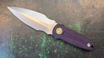 TWOSUN TS518 Fixed Blade Knife Black Micarta Handle 14C28N (NEW)