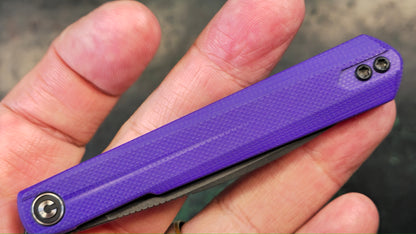Civivi Clavi Purple G10 Nitro-V Wharncliffe Black Stonewash (new - OPEN BOX)