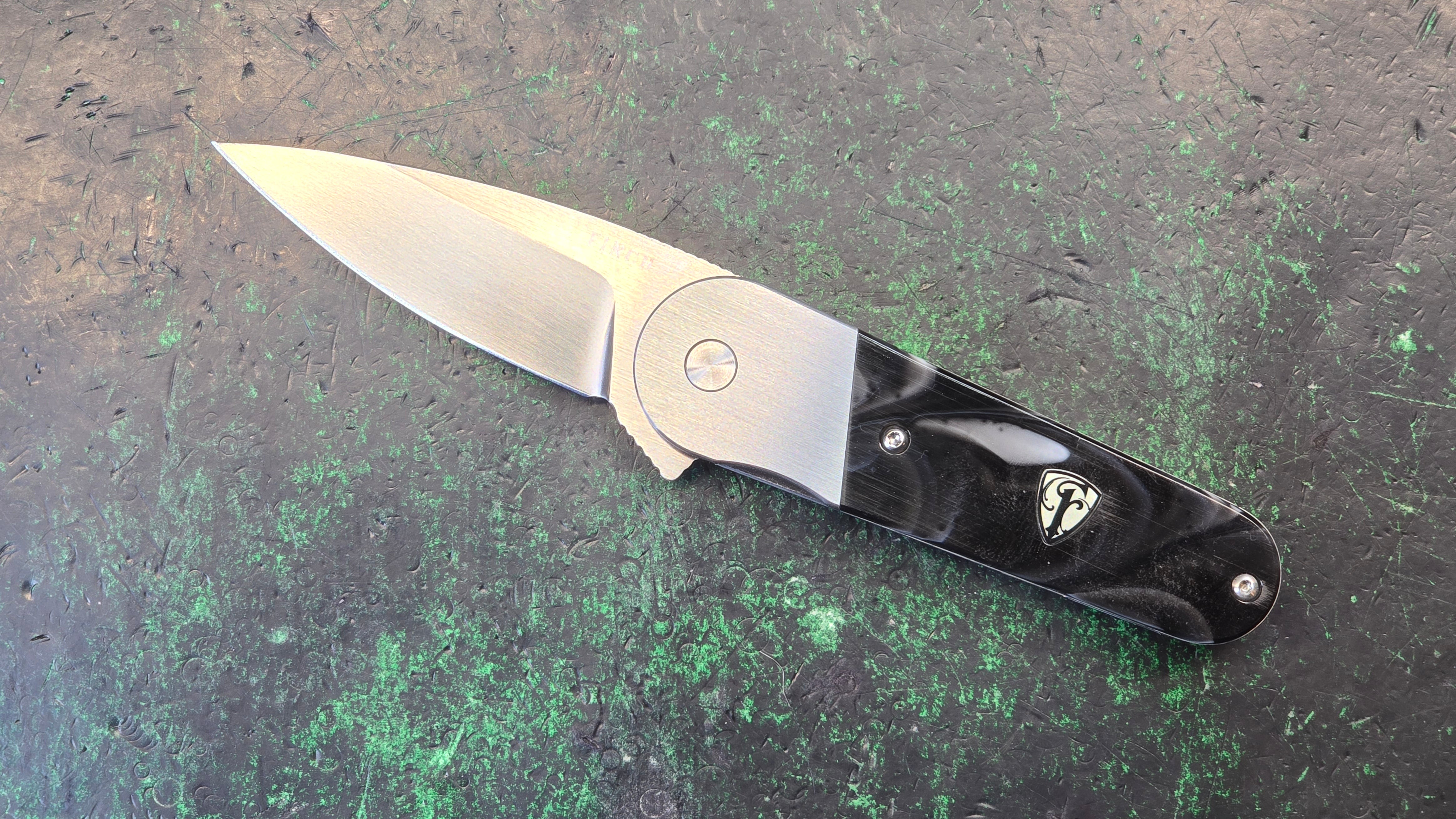 Finch Knife Co Cherry Bomb Framelock Smoke Black/White 154CM (OPEN BOX ...