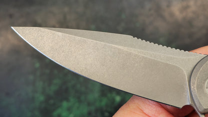 WEKNIFE Primoris Flipper Knife Titanium Handle (3.47" CPM 20CV Blade) (NEW - OPEN BOX)