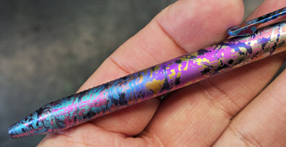 TWOSUN PEN54 Push Button Pen Color Titanium Body Black Ink (NEW)