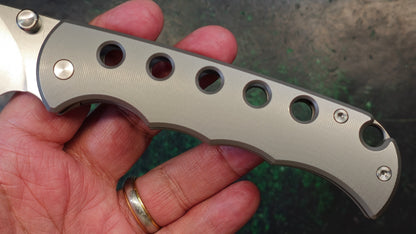 TWOSUN TS574 Wong Design Titanium Handle Folding Knife K110 Drop Point Blade (NEW)